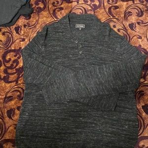 Men’s Large Express Black Button Down Long Sleeve Shirt.